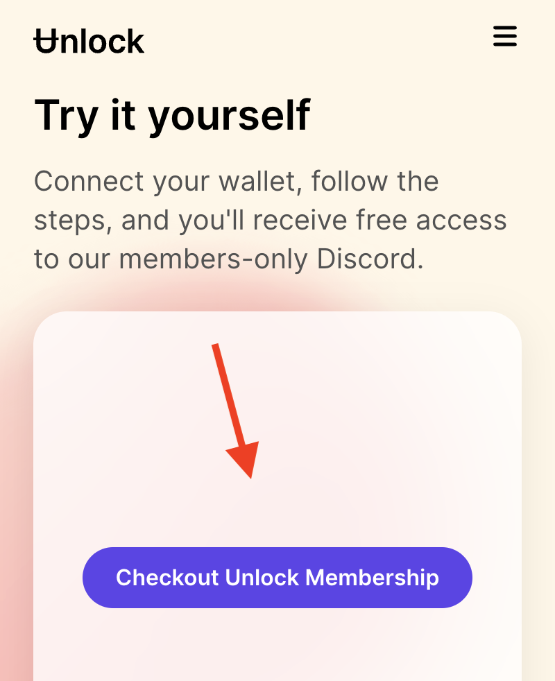 unlock homepage membership button